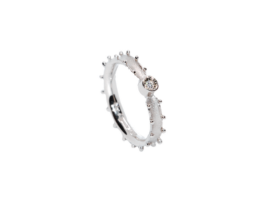 CAPRI | White Gold Ring - Rosáda Milano