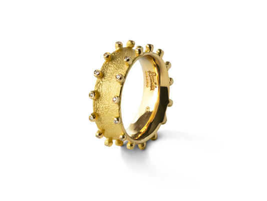 CINQUE TERRE | Yellow Gold and Diamond Ring - Rosáda Milano