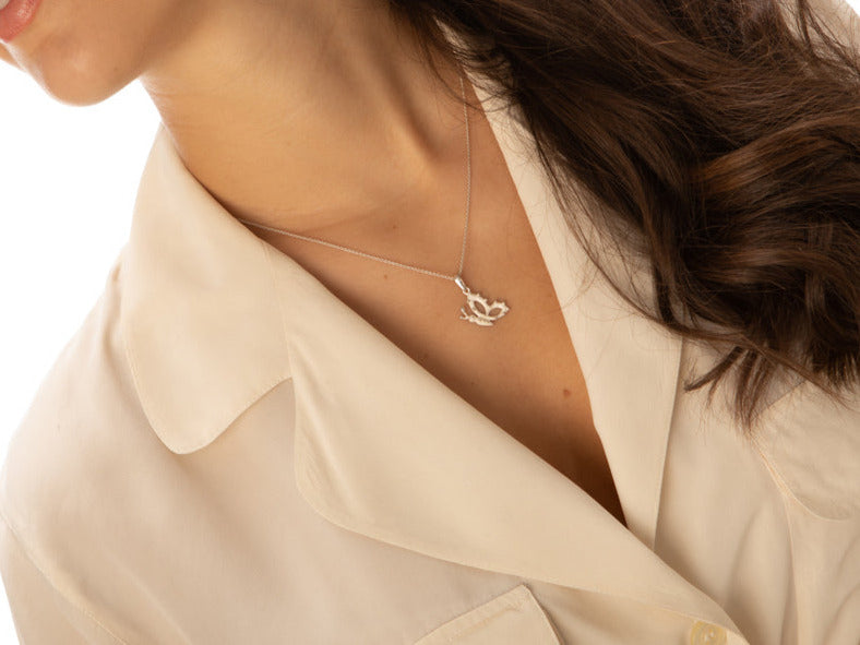 STELVIO | White Gold Pendant - Rosáda Milano