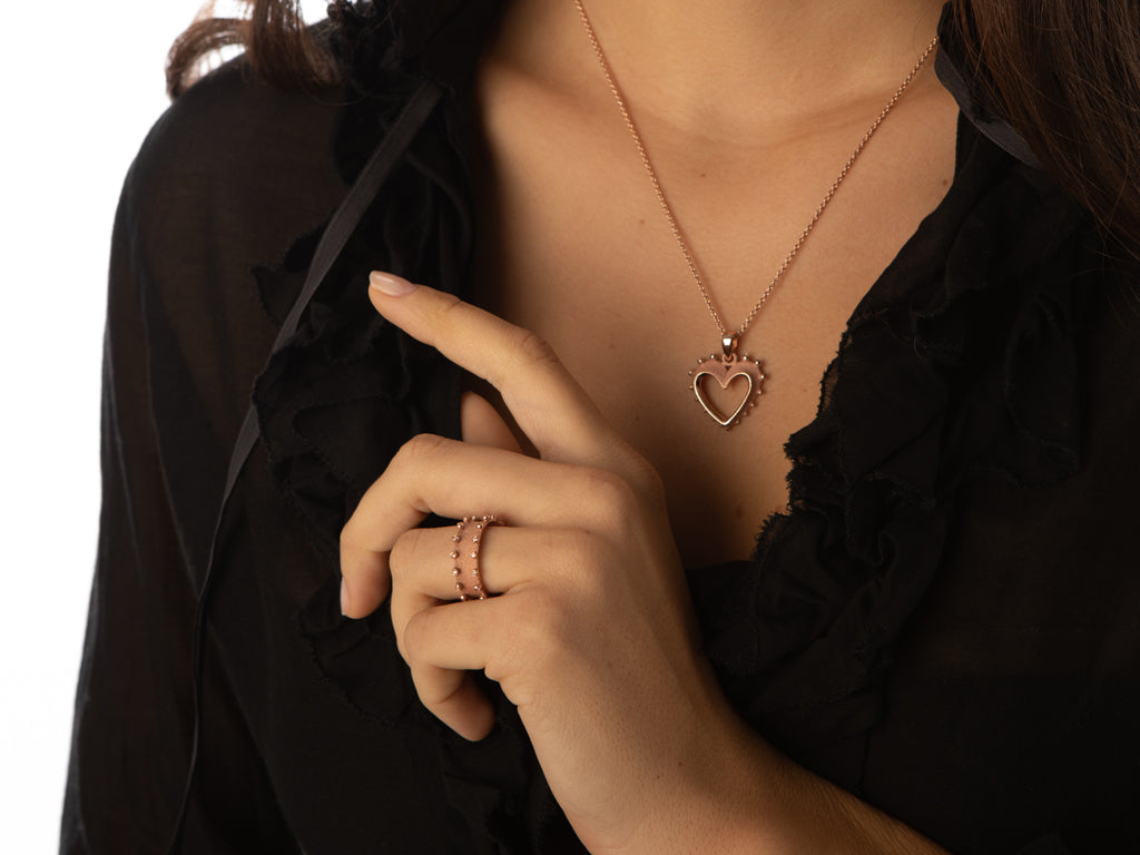 GRAN PARADISO | Heart Pendant in Gold and Diamonds - Rosáda Milano