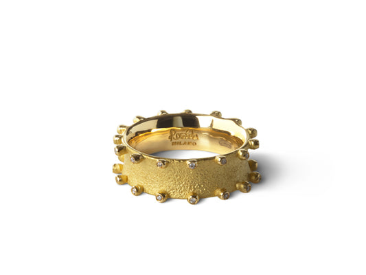 CINQUE TERRE | Yellow Gold and Diamond Ring - Rosáda Milano