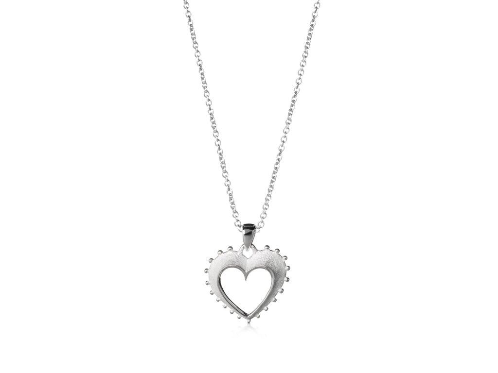 GRAN PARADISO | Heart Pendant in White Gold - Rosáda Milano