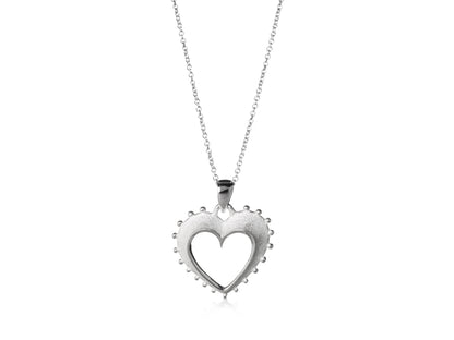 GRAN PARADISO | Heart Pendant in White Gold - Rosáda Milano