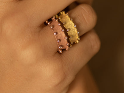 CINQUE TERRE | Rose Gold and Diamond Ring - Rosáda Milano